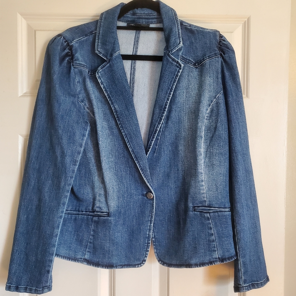 INC denim blazer XL